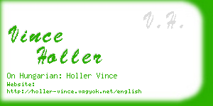 vince holler business card